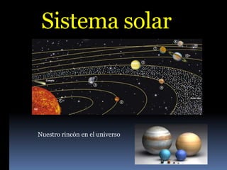 Sistema solar
Nuestro rincón en el universo
 