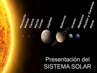 Presentación del
SISTEMA SOLAR
 