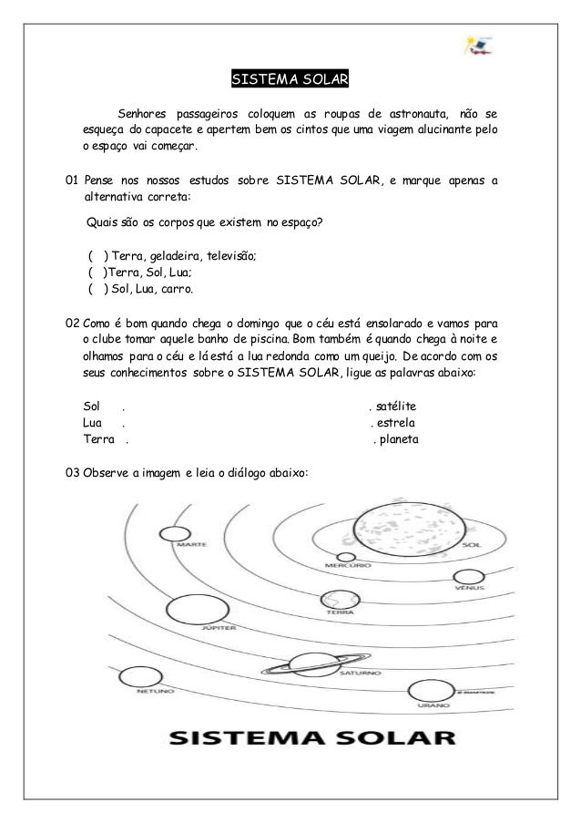 Atividades Sobre A Terra O Sol Ea Lua 2 Ano - Cultura Notícias