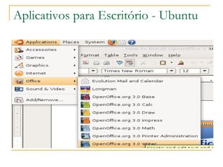 Aplicativos para Escritório - Ubuntu 