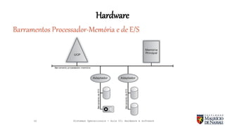 Sistemas Operacionais - Aula 03 (Conceitos de hardware e software) | PDF