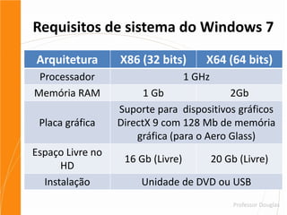Requisitos de sistema do Windows 7