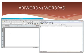 ABIWORD vs WORDPAD
 