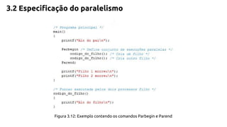 3.2 Especificação do paralelismo 
Figura 3.12: Exemplo contendo os comandos Parbegin e Parend 
 