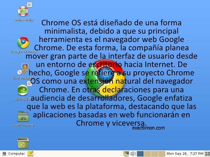 Sistemas operativo google chrome os
