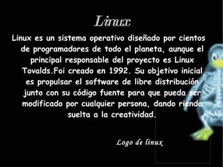 Compoñentes O sistema operativo está composto por un conxunto de paquetes de software que poden utilizarse para xestionar as interacciones co hardware. Sus compoñentes son: Núcleo 