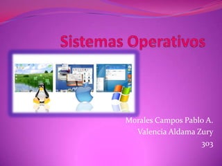Sistemas Operativos Morales Campos Pablo A.  Valencia Aldama Zury 303 