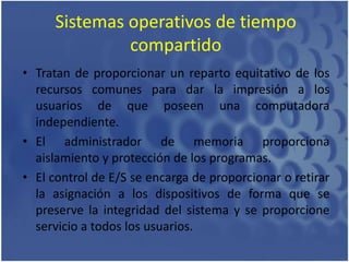 Tercera GeneraciónEn esta época surge la familia de computadores IBM/360. Manejar grandes volúmenes de información de distinto tipo, provocando una nueva evolución de los sistemas operativos: los sistemas de modos múltiples, que soportan simultáneamente procesos por lotes, tiempo compartido, procesamiento en tiempo real y multiprocesamiento. 