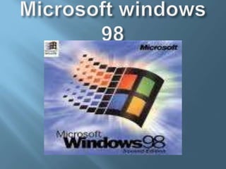MICROSOFT  WINDOWS  95     Fue creado el 25 de agosto del año 1995 , tubo notable éxito en ventas  durante su desarrollo  , se conoció como windows  4  o  chicago   . Sustituyo a l  MS –DOS  como sistema  operativo y a windows 3 como entorno grafico  posterior mente seria reemplazado por windows 98 y windows ME 