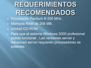 Microsoft windows 2000