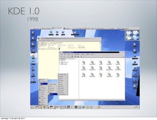 KDE 1.0
                              1998




domingo 17 de abril de 2011
 