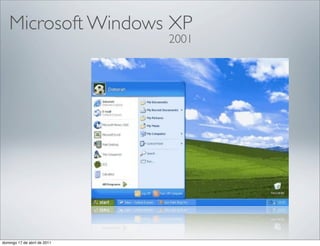 Microsoft Windows XP
                              2001




domingo 17 de abril de 2011
 