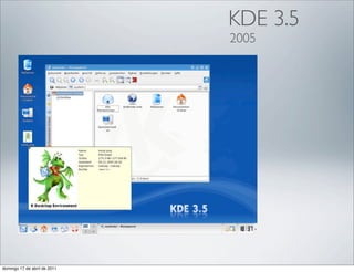 KDE 3.5
                              2005




domingo 17 de abril de 2011
 