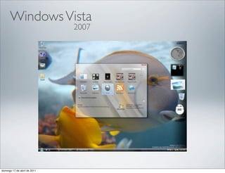 Windows Vista
                              2007




domingo 17 de abril de 2011
 