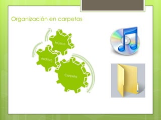 Organización en carpetas
 