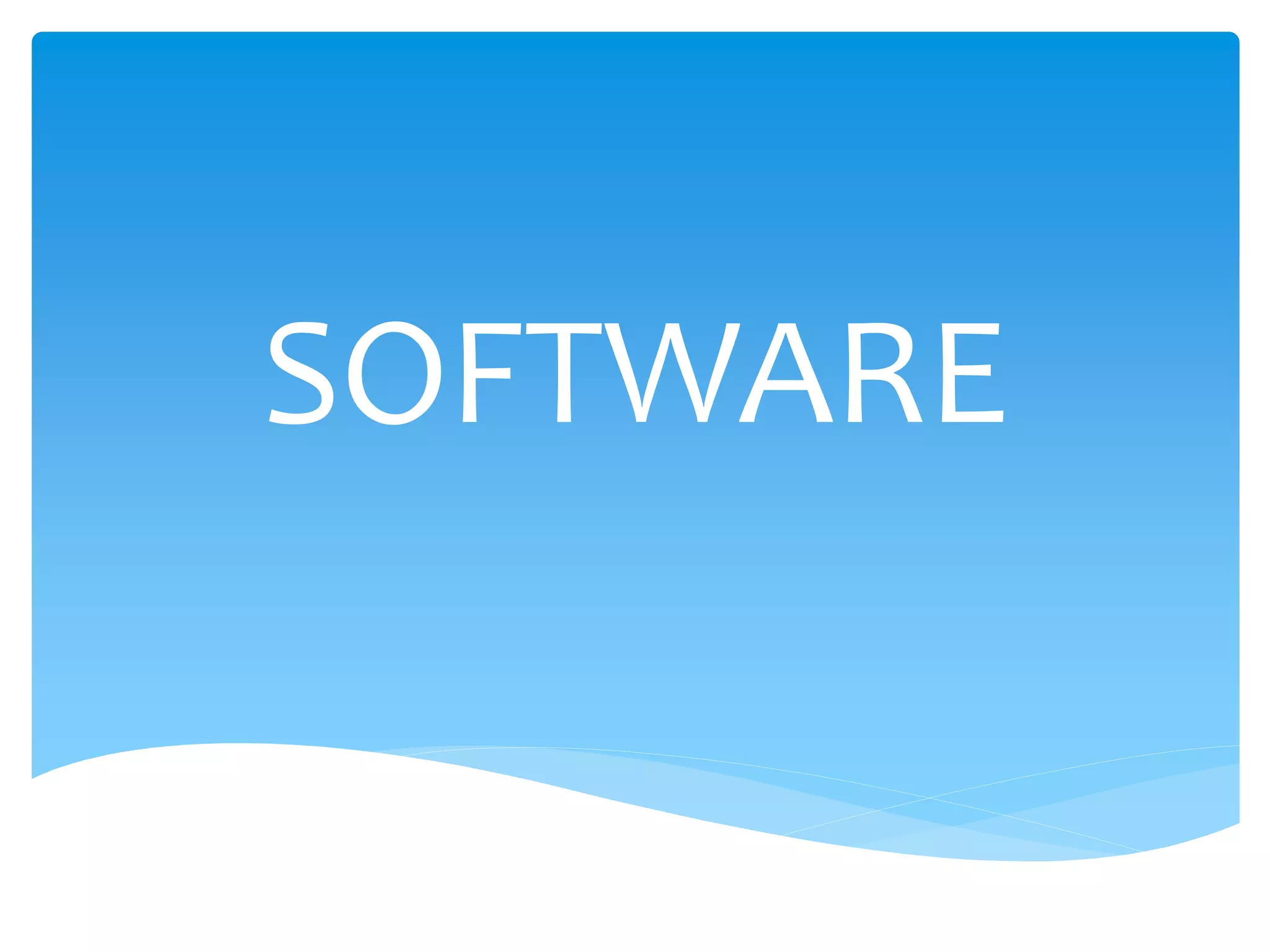 SOFTWARE