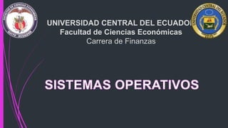 UNIVERSIDAD CENTRAL DEL ECUADOR
Facultad de Ciencias Económicas
Carrera de Finanzas
 