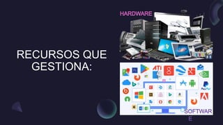 RECURSOS QUE
GESTIONA:
 