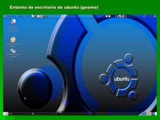 Entorno de escritorio de ubuntu (gnome) 