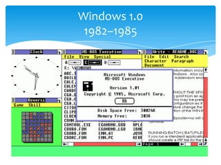 Windows 1.0 1982–1985