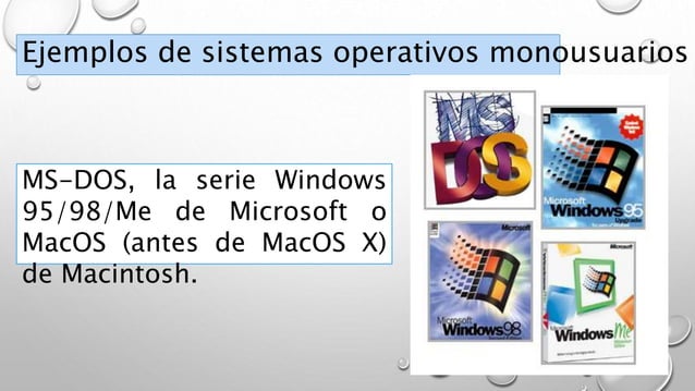 5 Ejemplos De Sistemas Operativos Monousuarios