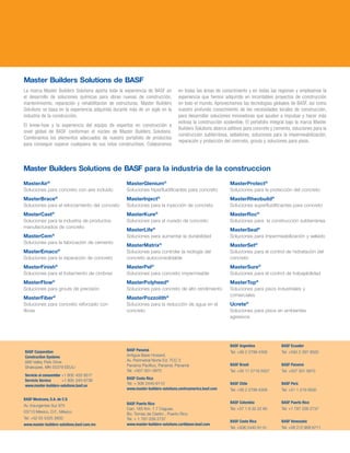 Sistemas para la construccion de Master Builders Solutions de BASF | PDF