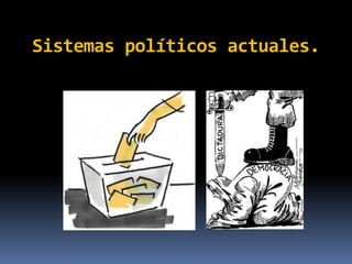 Sistemas políticos actuales.
 