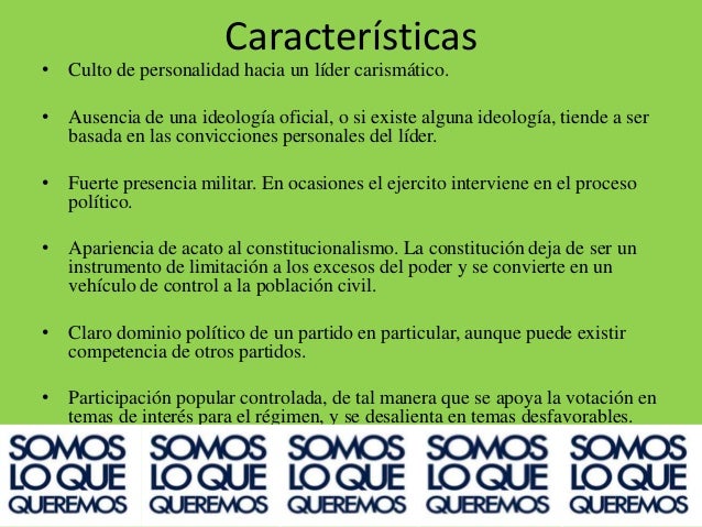 Sistemas políticos totalitario, autoritario y democrático