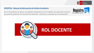 ROL DOCENTE
 