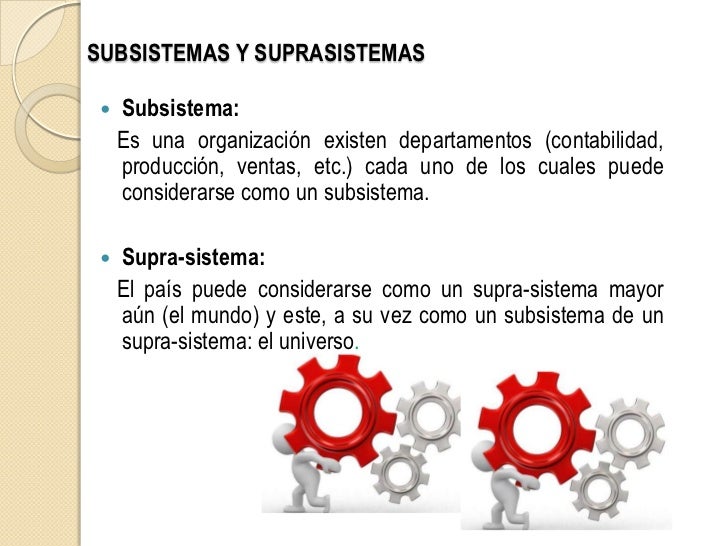 Sistemas, subsistemas y suprasistemasxx