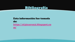 Esta información fue tomada
de:
http://st32caren2.blogspot.co
m/
 