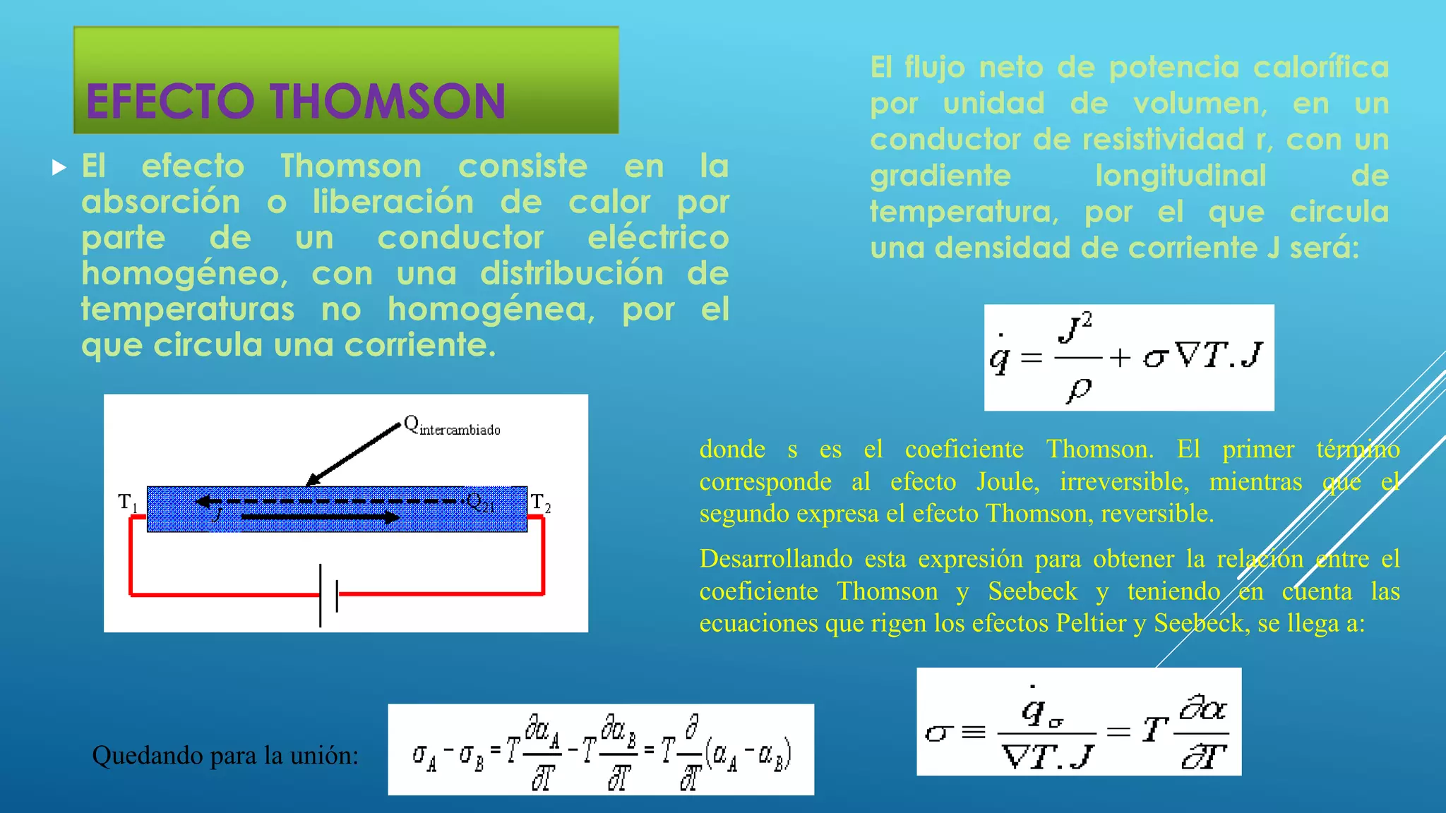 Sistemas termoelectricos de generacion de potencia y refrigeracion PPT