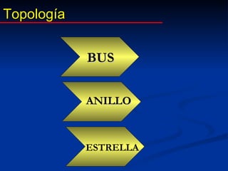 Topología BUS ANILLO ESTRELLA 