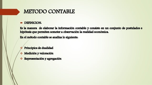 Sistemas y metodos contables