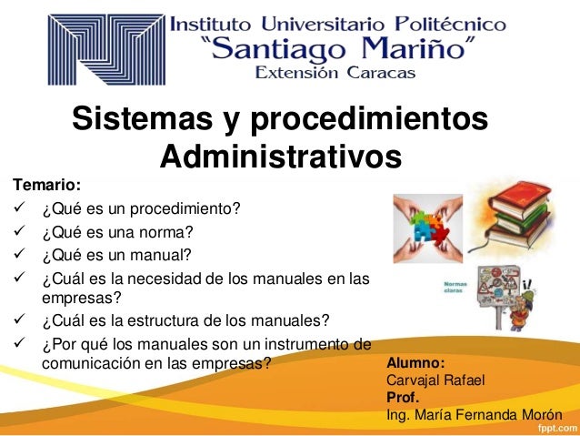 Sistemas y procedimientos administrativos