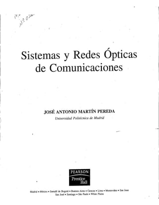 Sist. y redes opticas de comunicaciones
