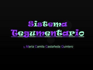 Sistema
Tegumentario
     María Camila Castañeda Quintero
 