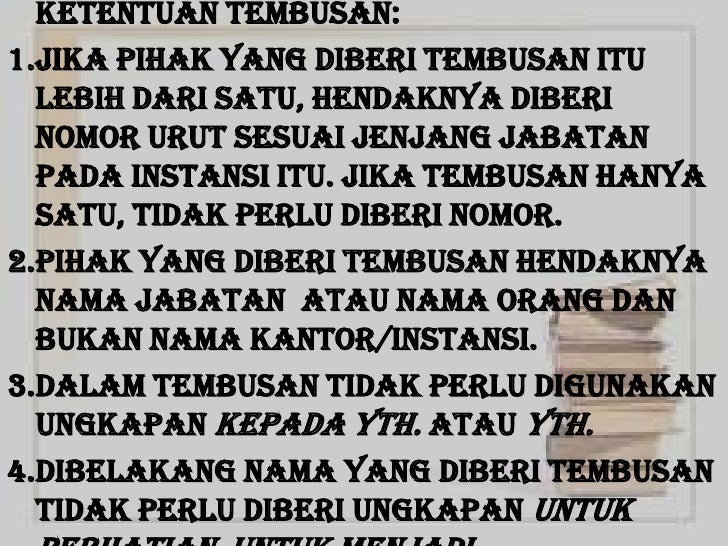 tembusan sekolah kepala untuk surat Sistematika version dinas surat full