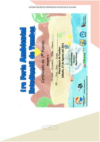 SISTEMATIZACIÓN DE EXPERIENCIAS EDUCATIVAS DE SULLANA
37
 