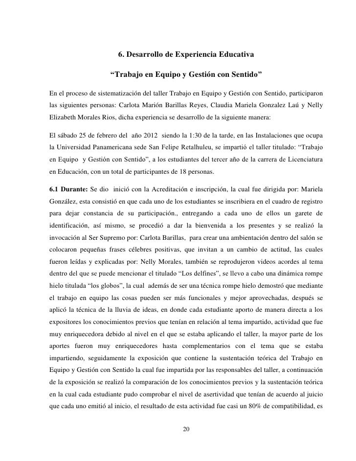 sistematizacion de experiencia 20 728