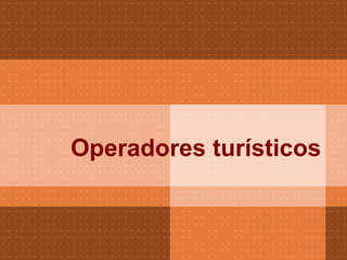 Operadores turísticos
 