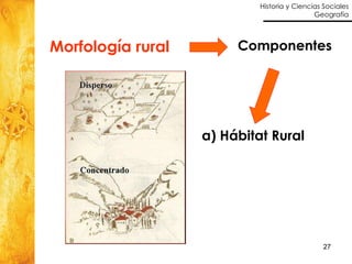 Morfología rural Componentes Hábitat Rural 