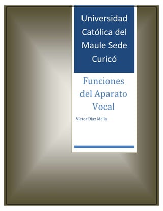 Universidad
  Católica del
  Maule Sede
    Curicó

  Funciones
 del Aparato
    Vocal
Víctor Díaz Mella
 