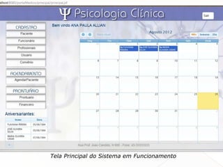 Tela Principal do Sistema em Funcionamento
 