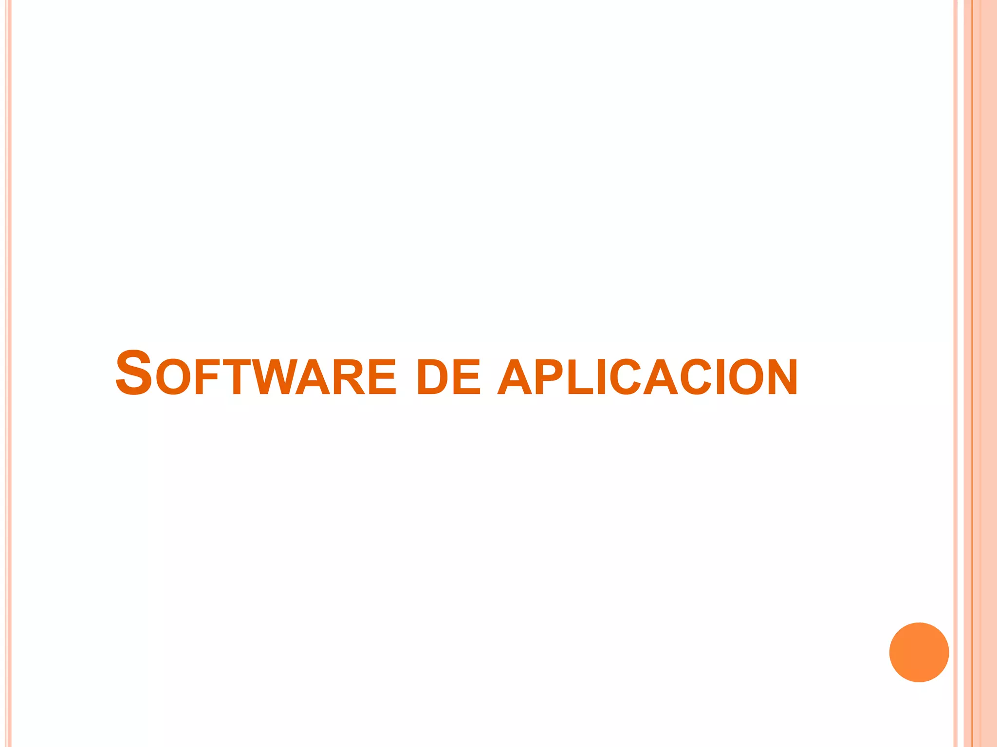 Software de aplicacion