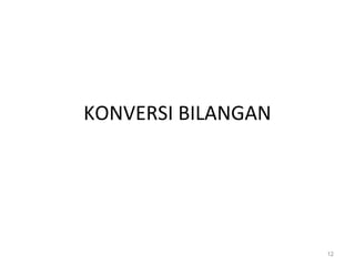 KONVERSI BILANGAN
12
 