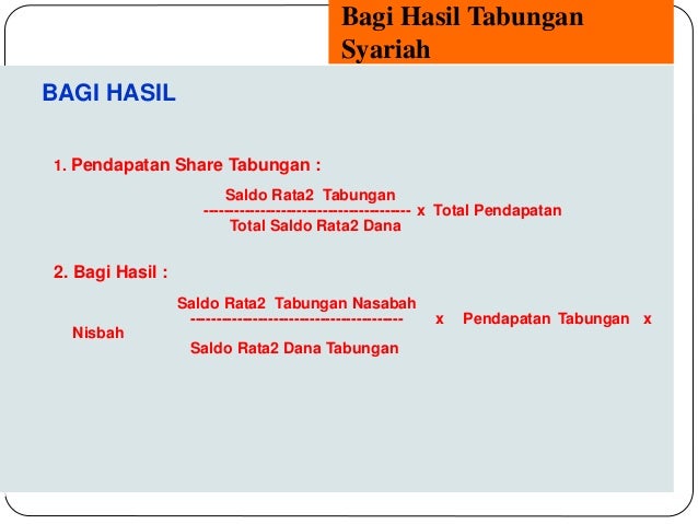 Perhitungan Bagi Hasil Dan Profit Margin Pada Bank Syariah - Delinews