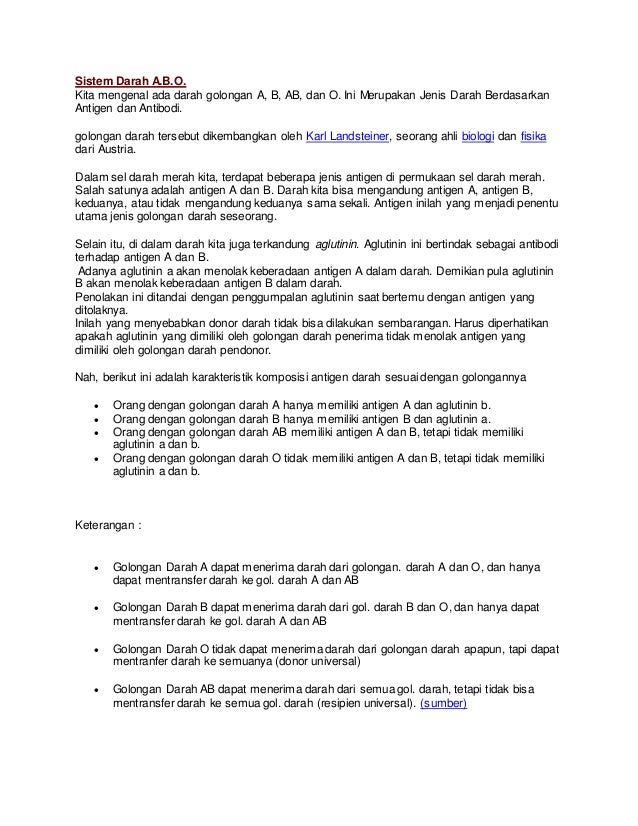 Sistem Darah A