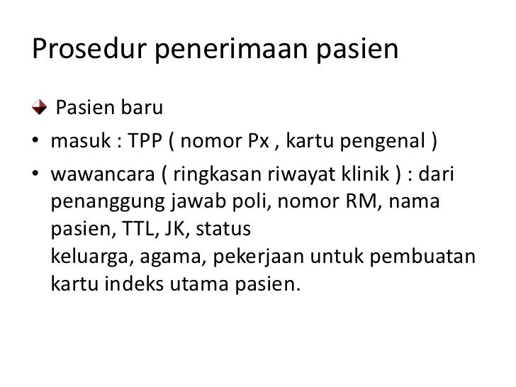 Sistem dokumentasi rawat jalan dan rawat inap