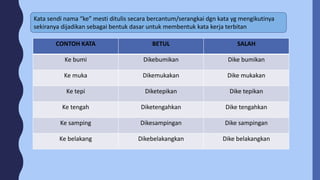 Ejaan bahasa melayu yang betul